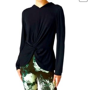 Sweaty Betty Tori Hooded Top Black Women's Size Large EUC